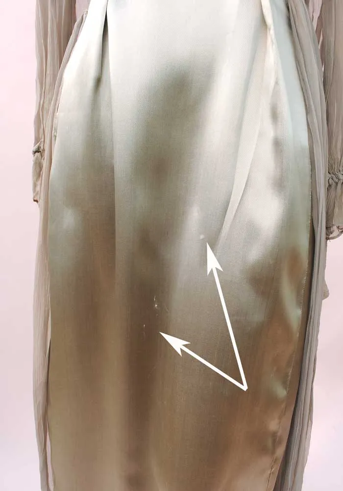 1950s Vintage Silver Evening Dress with Wings • Spirit of Ecstasy • Georgette Wings