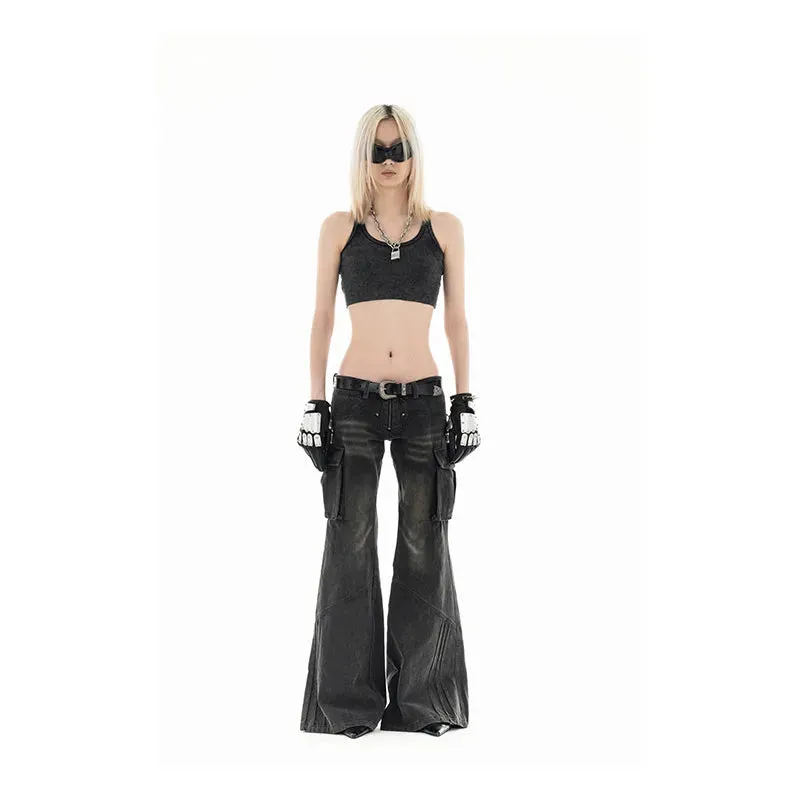 Aiertu High Waisted Black Hip Hop Women's Jeans Fashion Streetwear Casual Vintage Baggy Straight 2024 Denim Trouser Wide Leg Pants