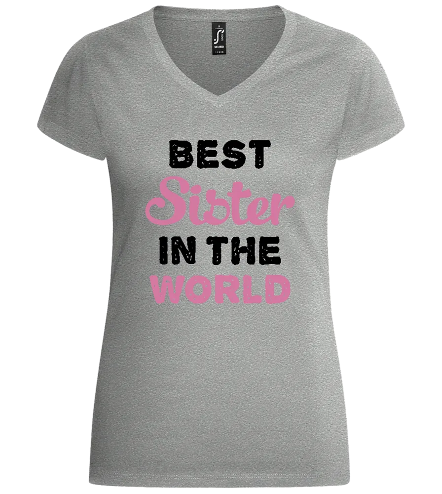 Best Sister in the World Text Design - Basic women's v-neck t-shirt