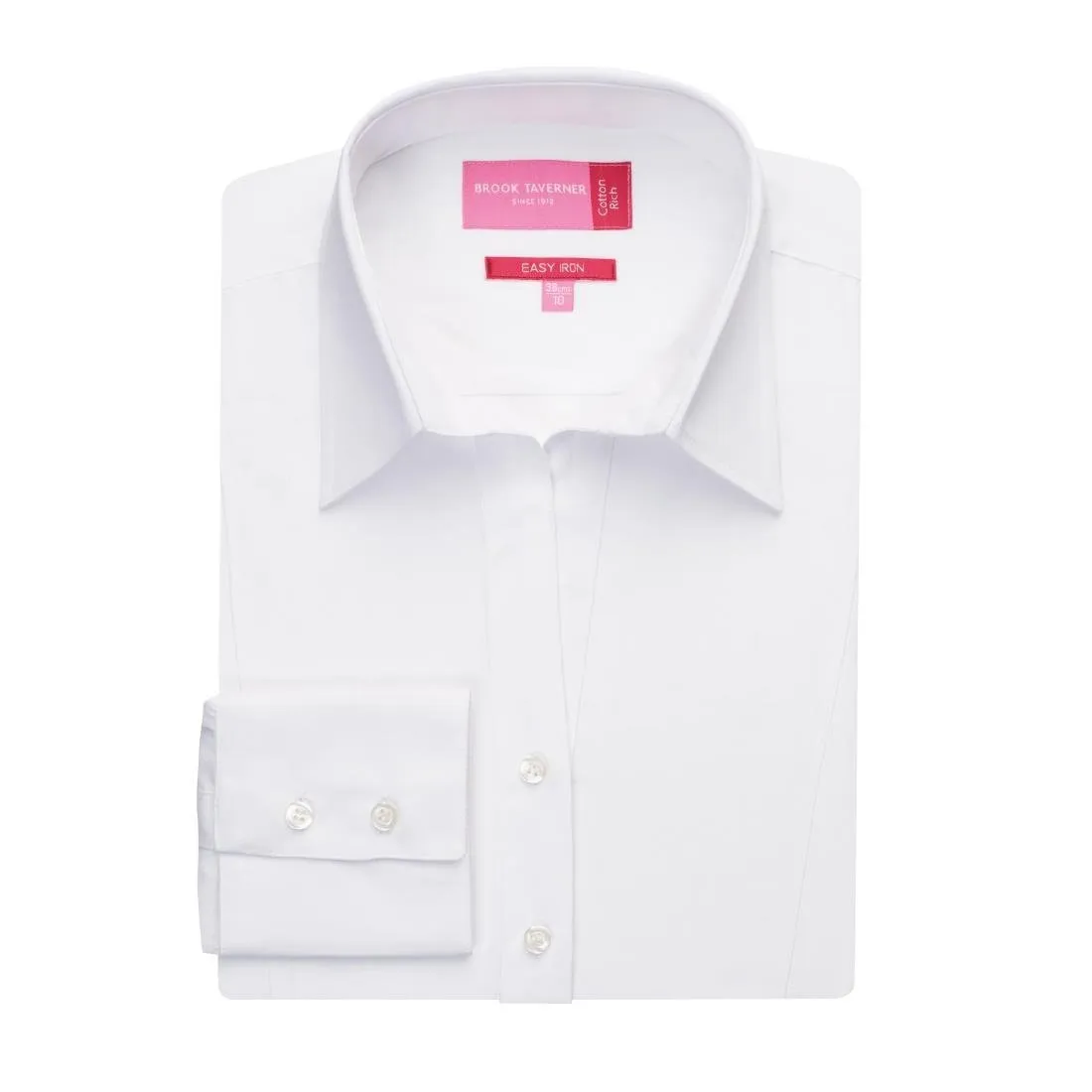 Brook Taverner Ladies Palena Long Sleeve Shirt White Size 8 - BA085-8