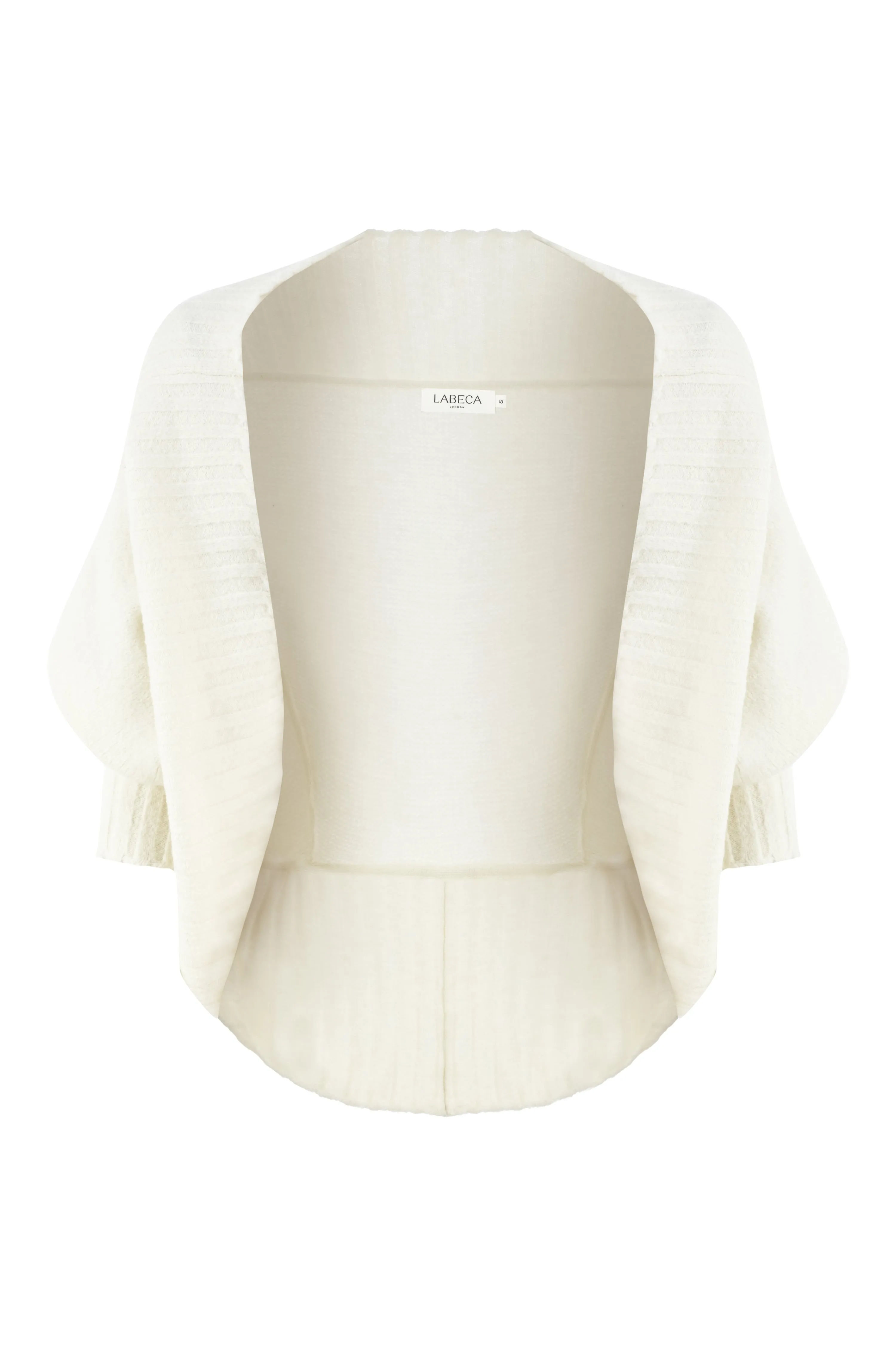 Charlotte Ecru Wool-Blend Cropped Cardigan