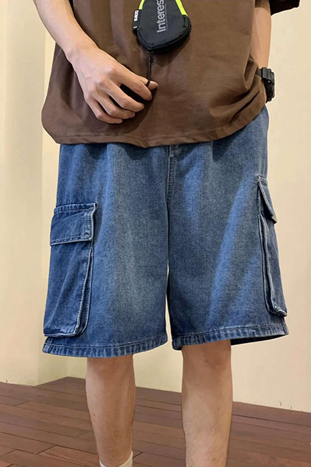 Chicmy-Graduation gift, Coachella Valley Music Festival Look,Loose Hip Hop Side Cargo Pocket Shorts Pants