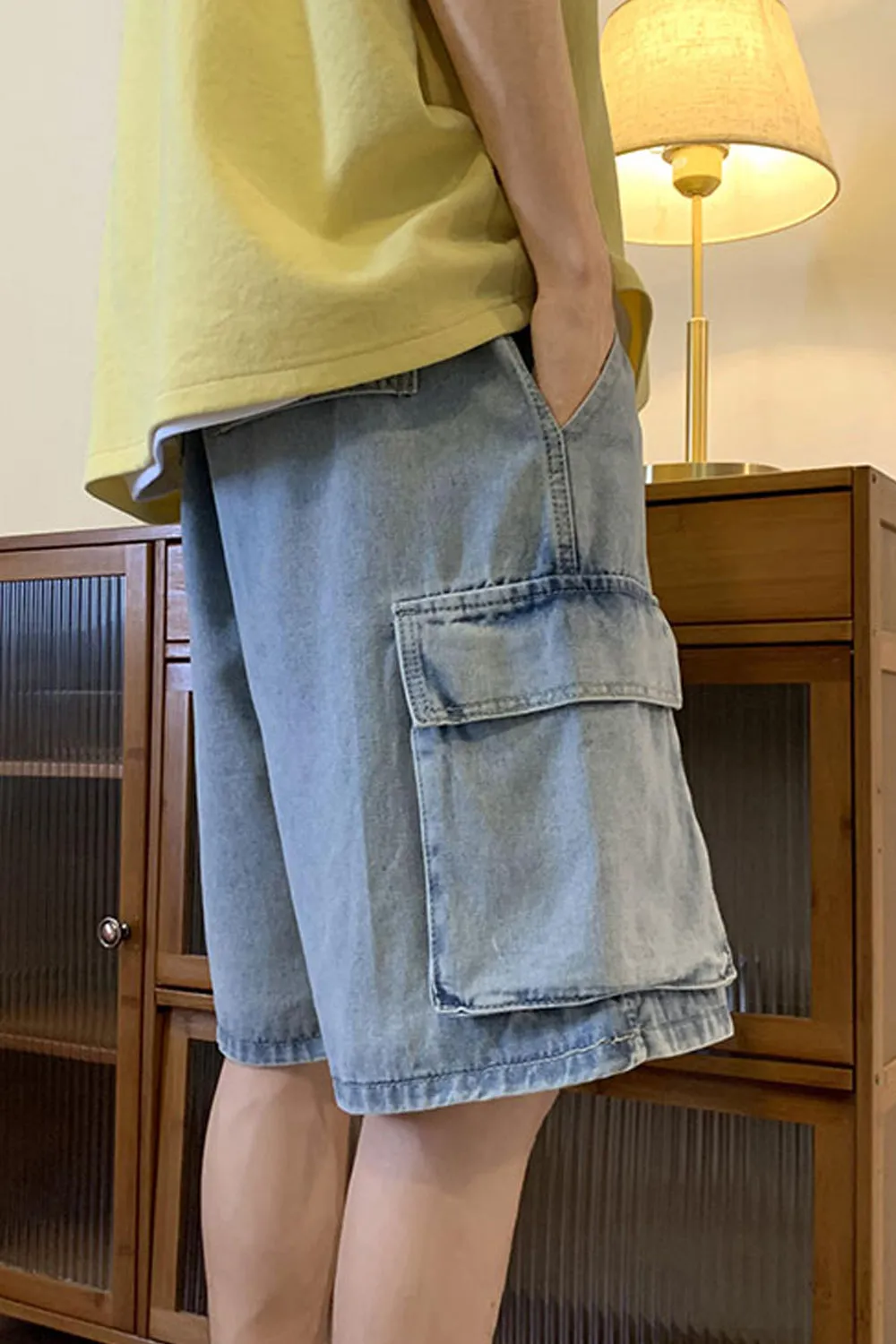 Chicmy-Graduation gift, Coachella Valley Music Festival Look,Loose Hip Hop Side Cargo Pocket Shorts Pants