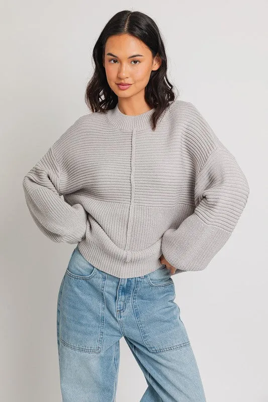 “Cocoa” Ribbed Knitted Sweater