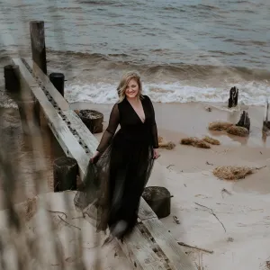 Curvy  Black Wrap Tulle  With Long Chiffon Mesh Sleeves  #1174