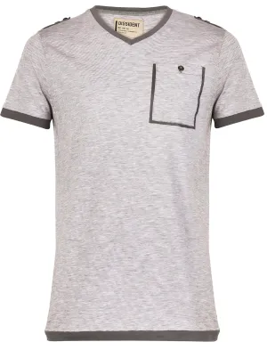 Dissident Zoo4 Cotton V Neck t-shirt in Castle Rock