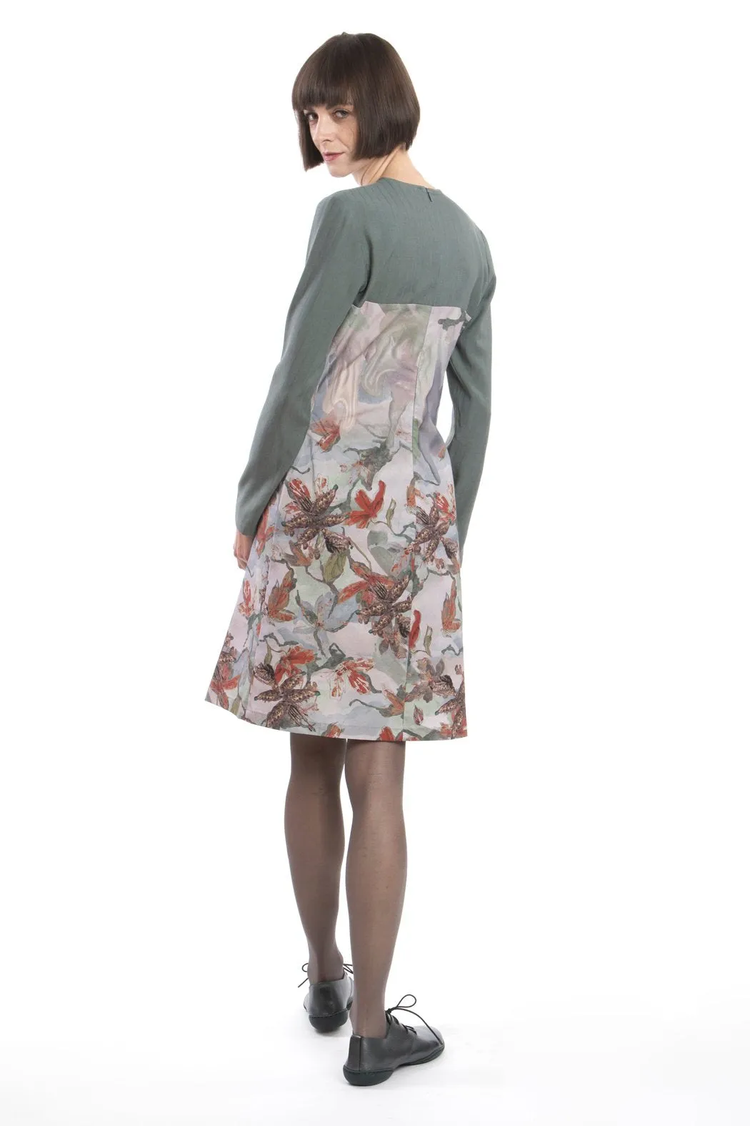 Dress Slim Flower-Red
