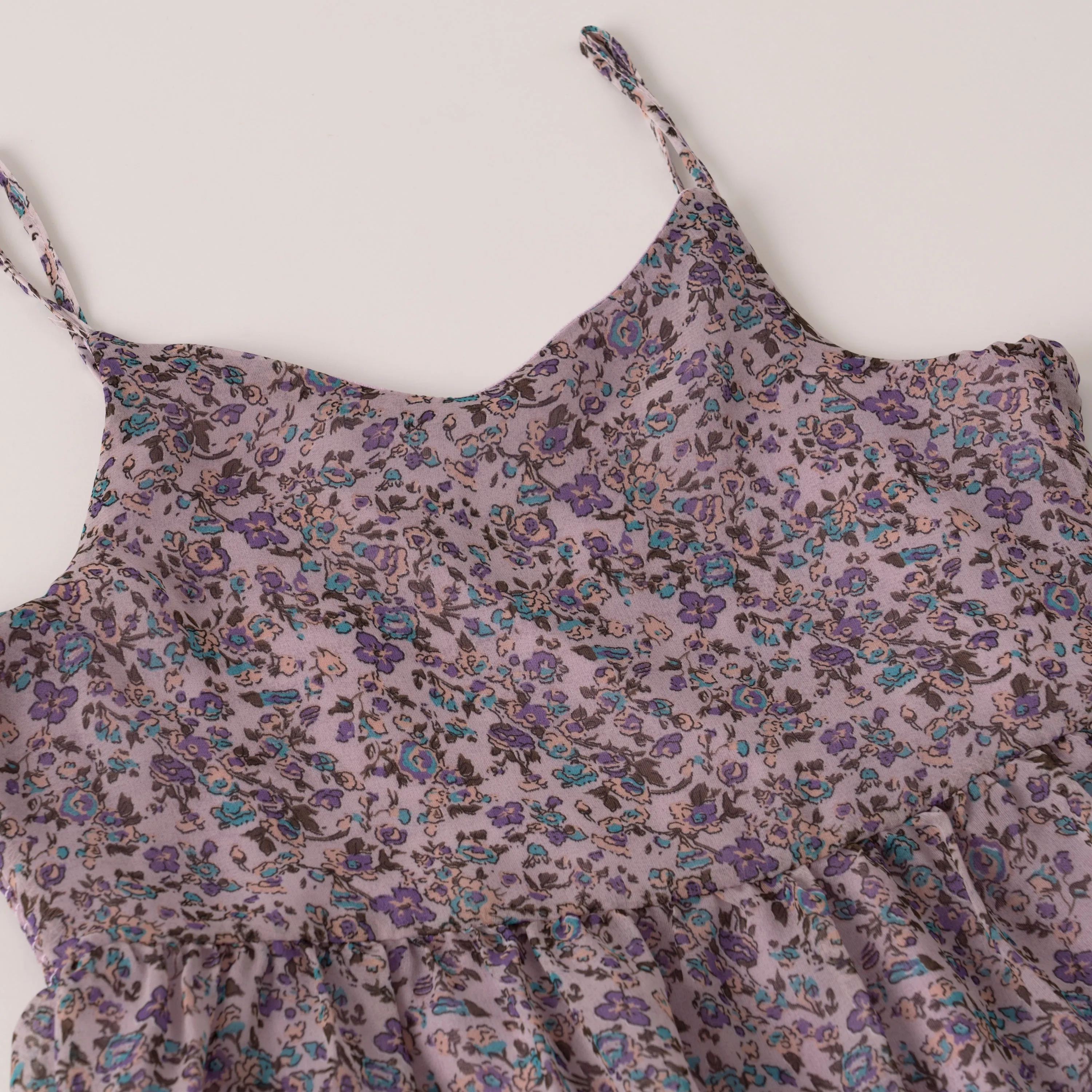 Floral Angled Ruffle Dress