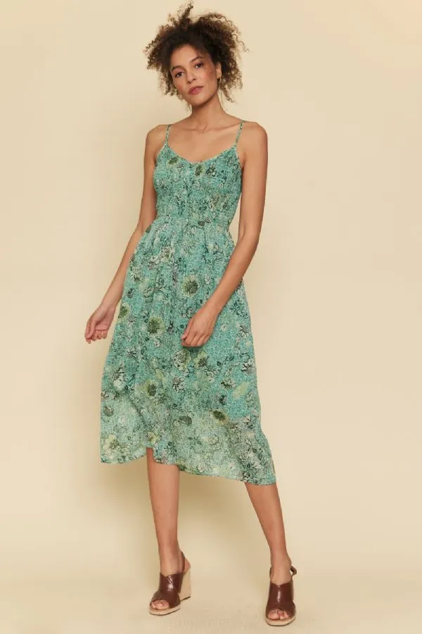 Flower Print Chiffon Dress