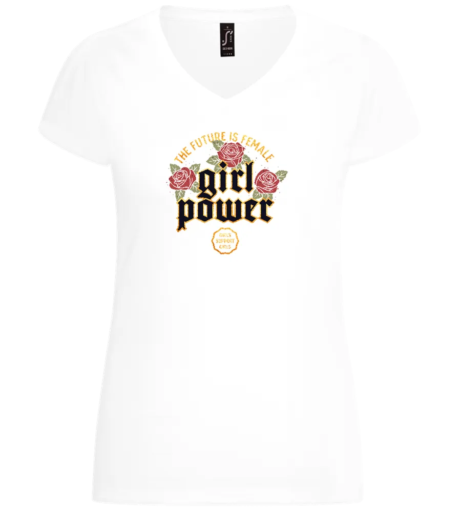 Girls Support Girls Design - Basic women's v-neck t-shirt