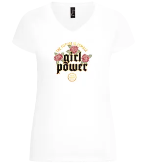 Girls Support Girls Design - Basic women's v-neck t-shirt