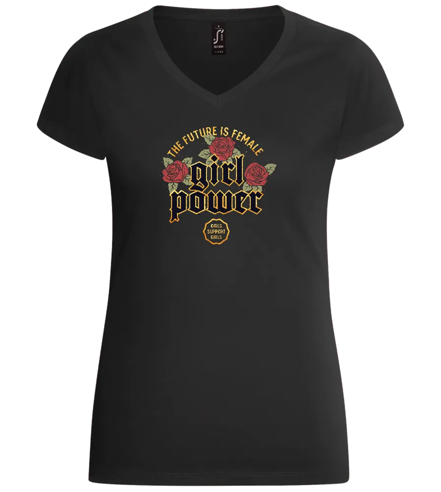 Girls Support Girls Design - Basic women's v-neck t-shirt