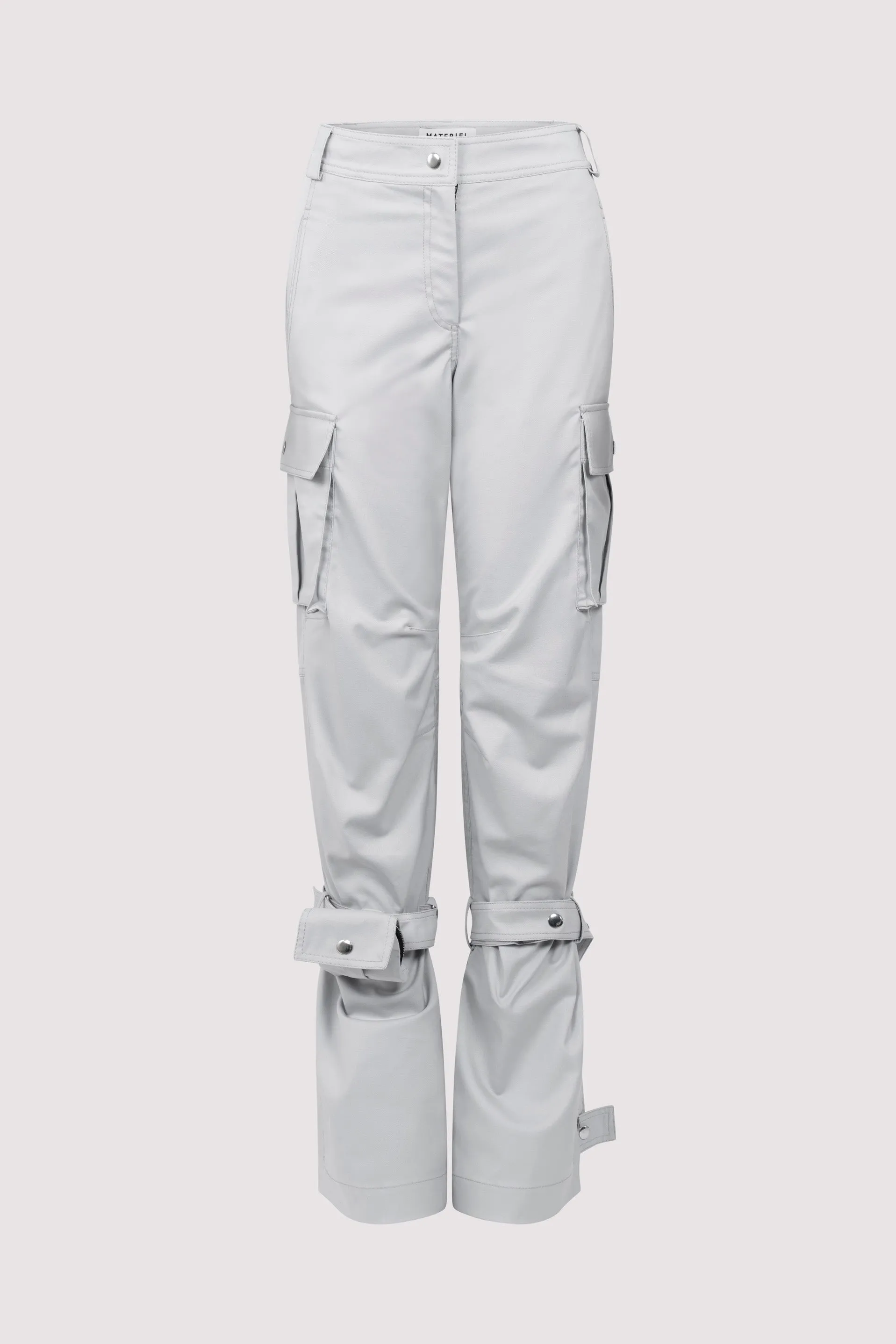 Grey Bottom Belt Cargo Pants