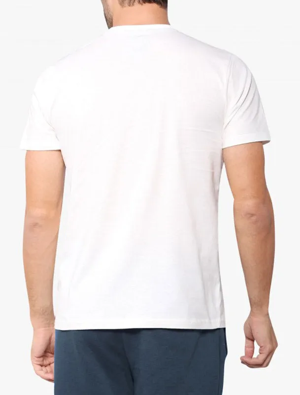 Guitar Festival Motif Cotton T-Shirt In Ivory - South Shore
