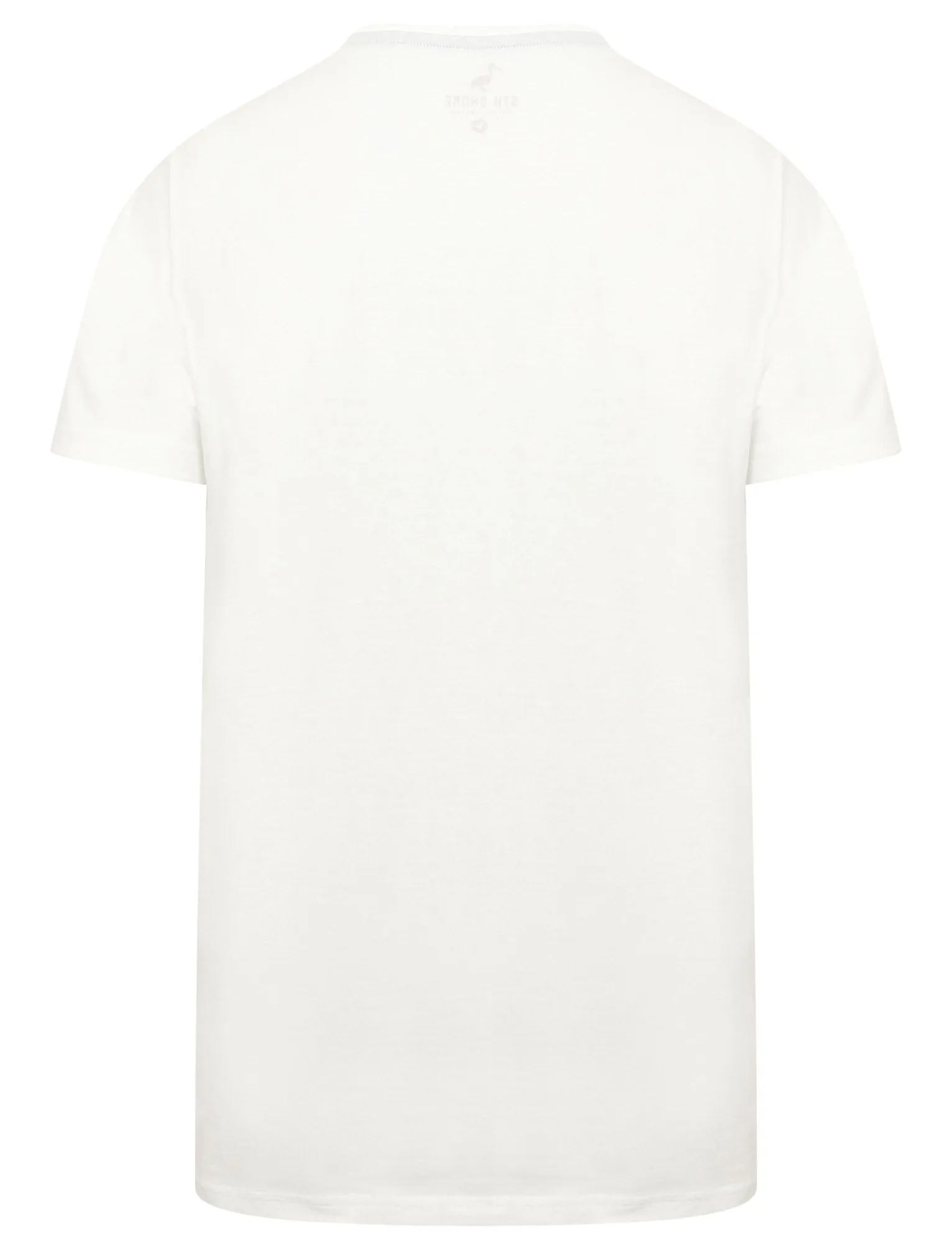 Guitar Festival Motif Cotton T-Shirt In Ivory - South Shore