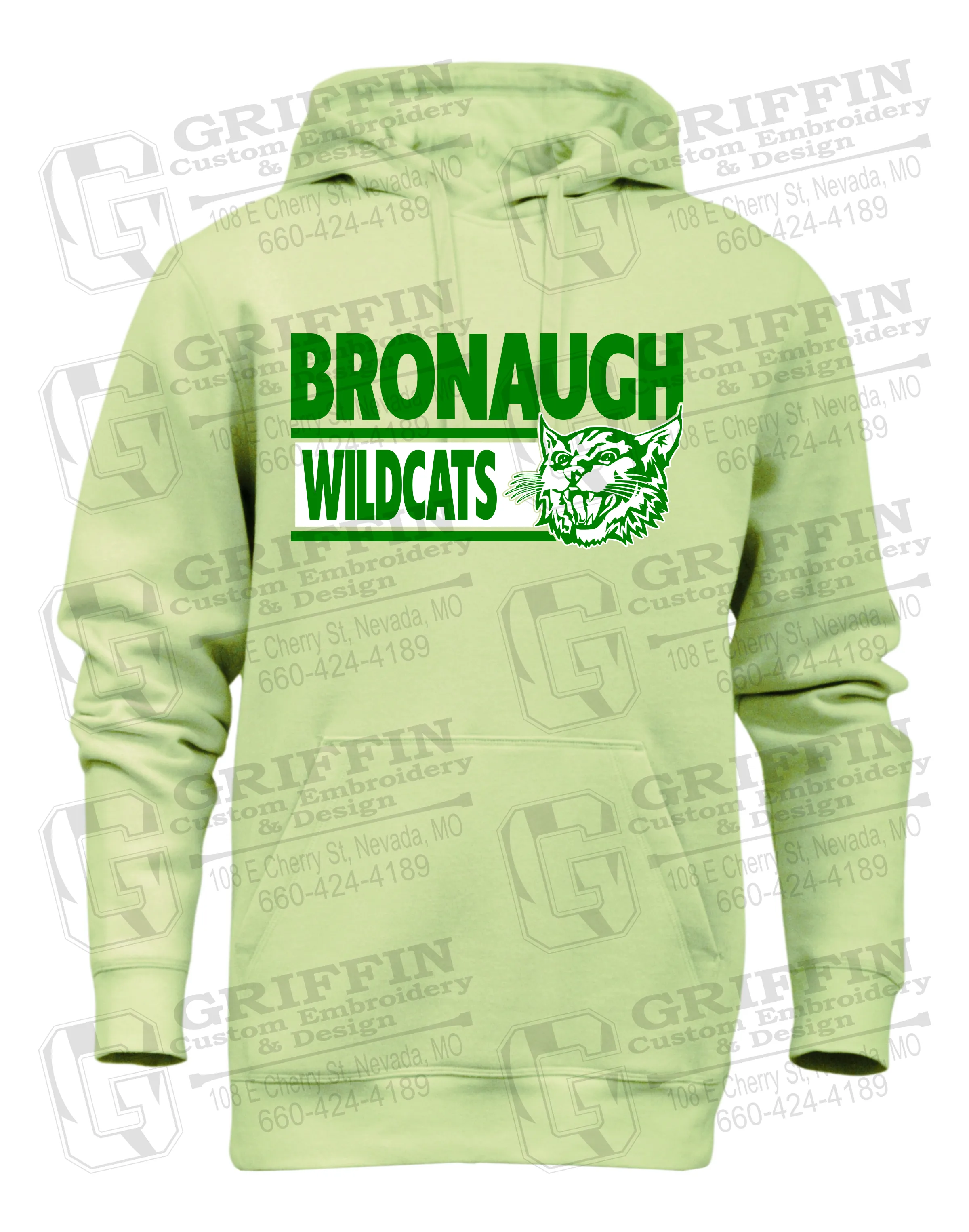 Heavyweight Fleece Hoodie - Bronaugh Wildcats 24-B