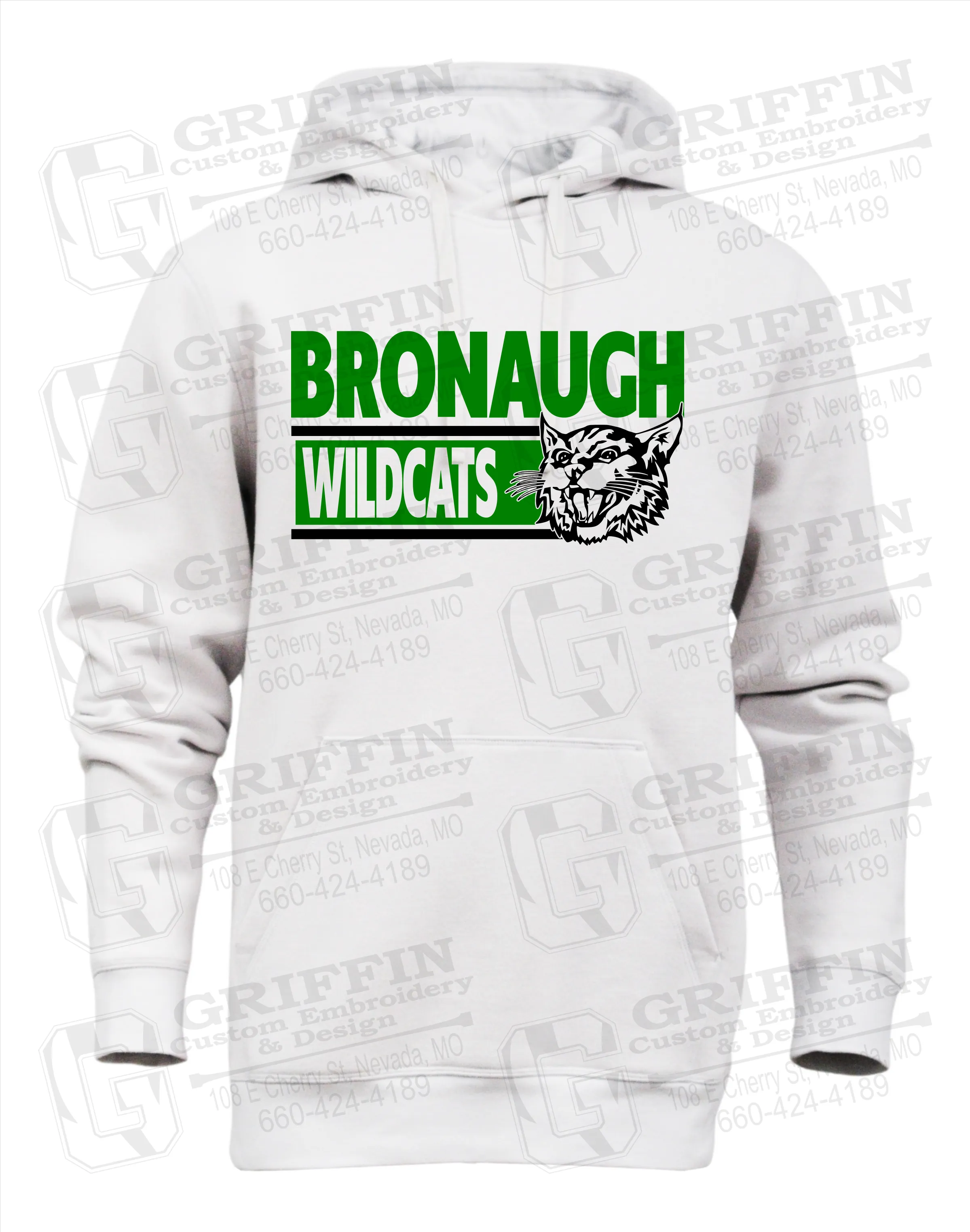 Heavyweight Fleece Hoodie - Bronaugh Wildcats 24-B