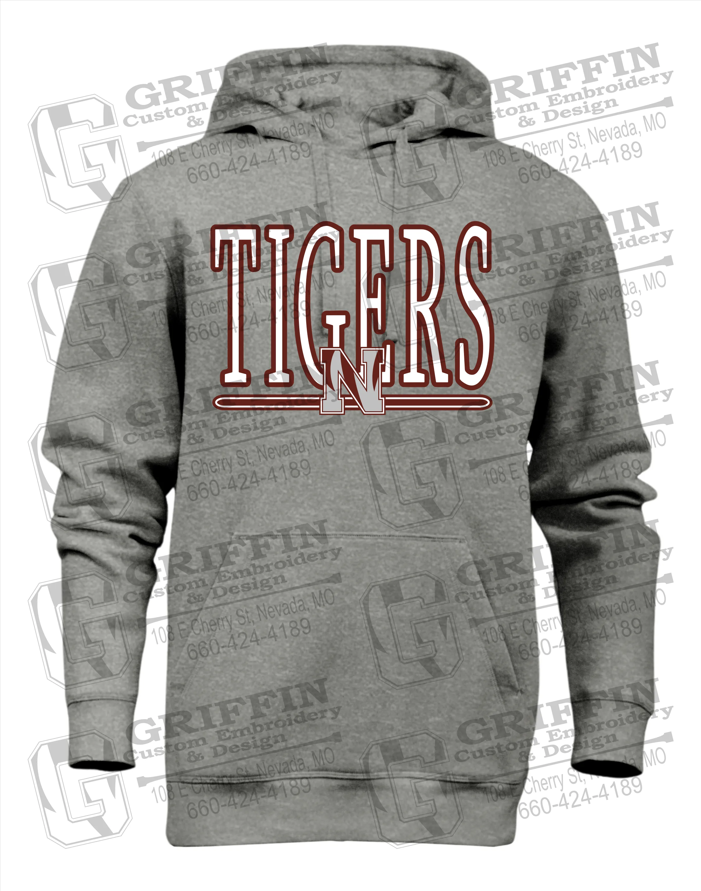 Heavyweight Fleece Hoodie - Nevada Tigers 23-K