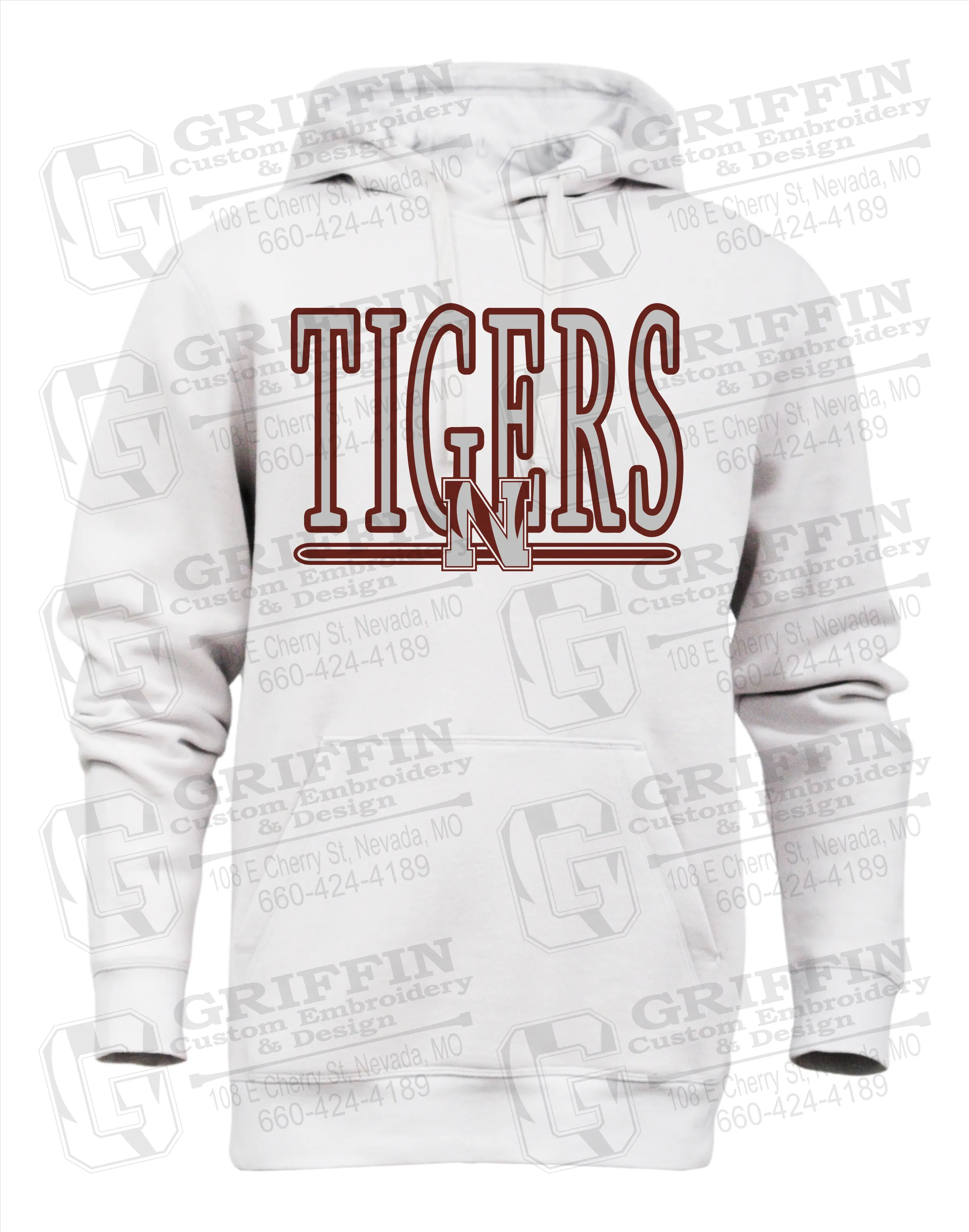 Heavyweight Fleece Hoodie - Nevada Tigers 23-K