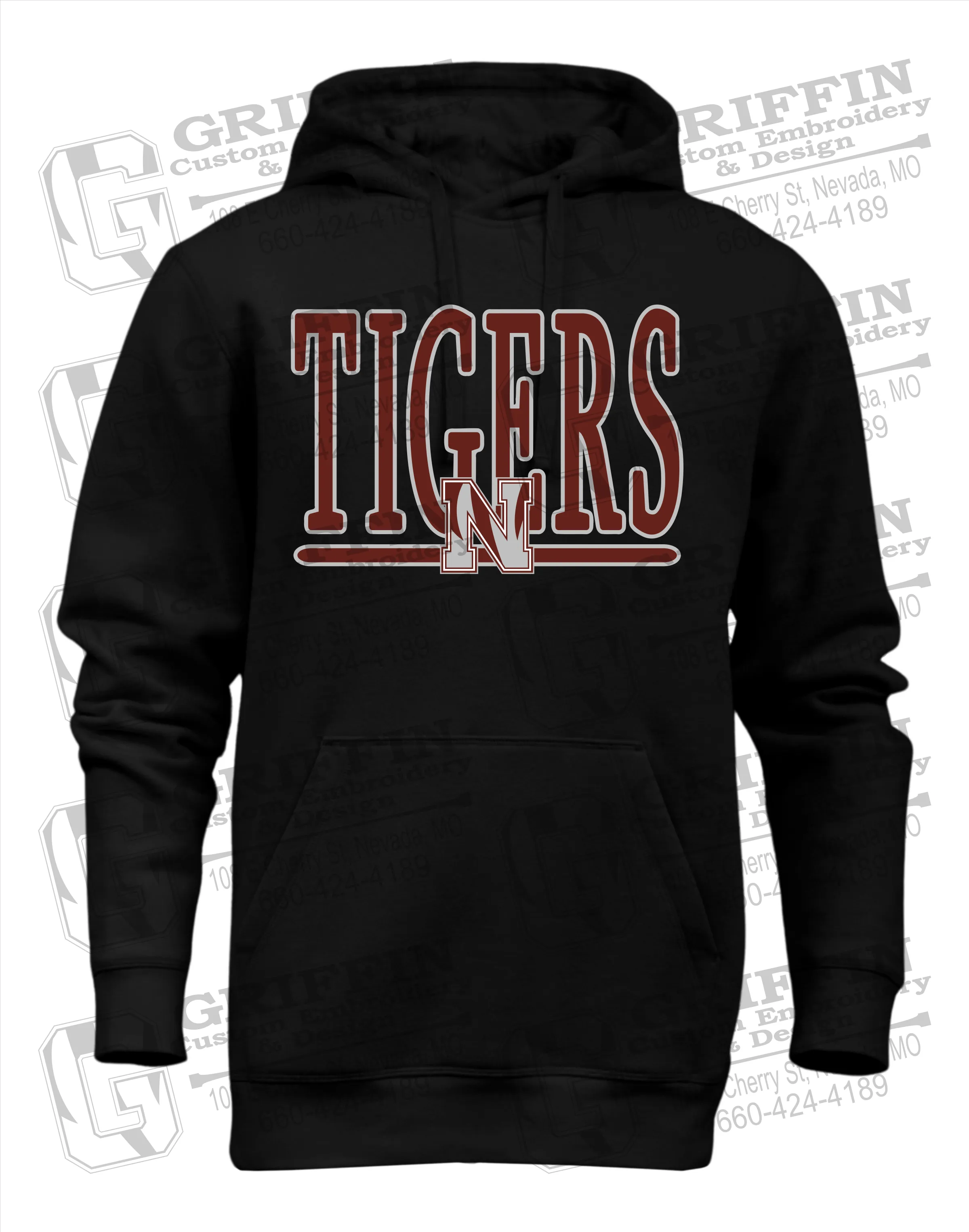 Heavyweight Fleece Hoodie - Nevada Tigers 23-K