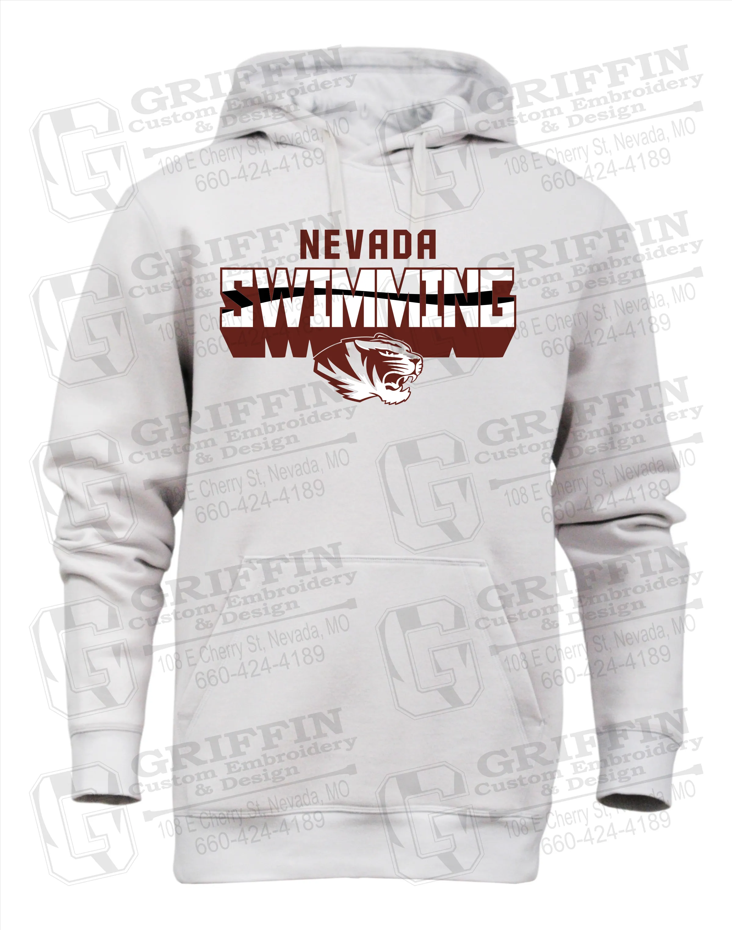 Heavyweight Fleece Hoodie - Swimming - Nevada Tigers 23-V
