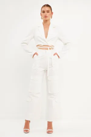 High-Waisted Wide Leg Cargo Pants