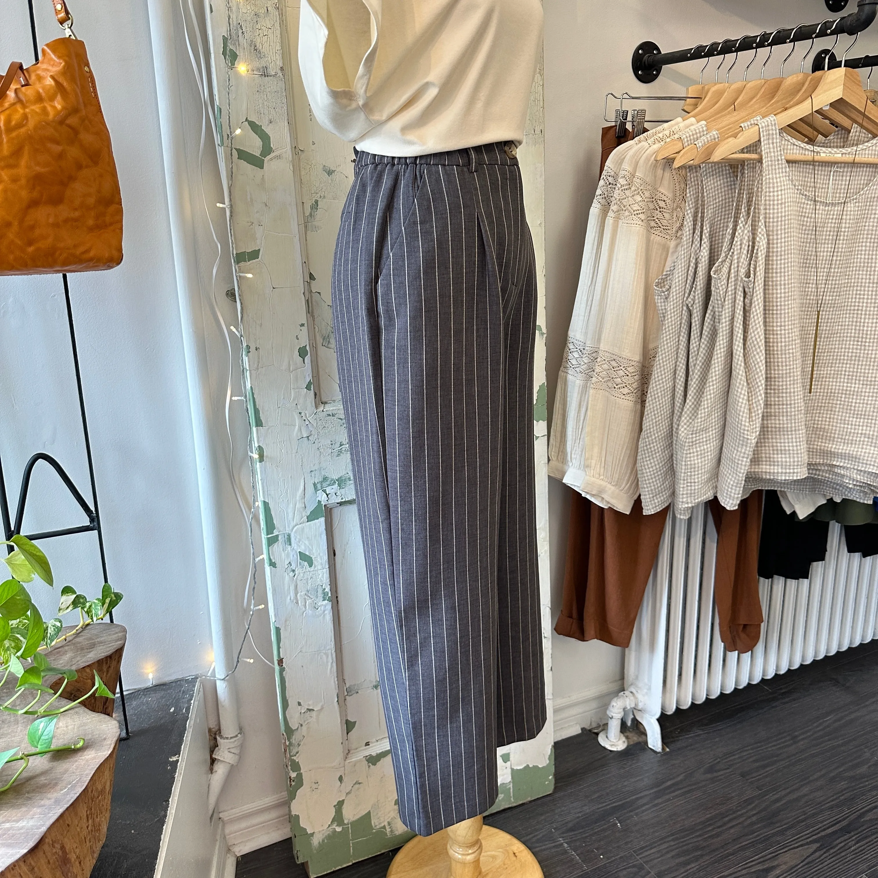 Indi & Cold // Jared Grey Striped Pants