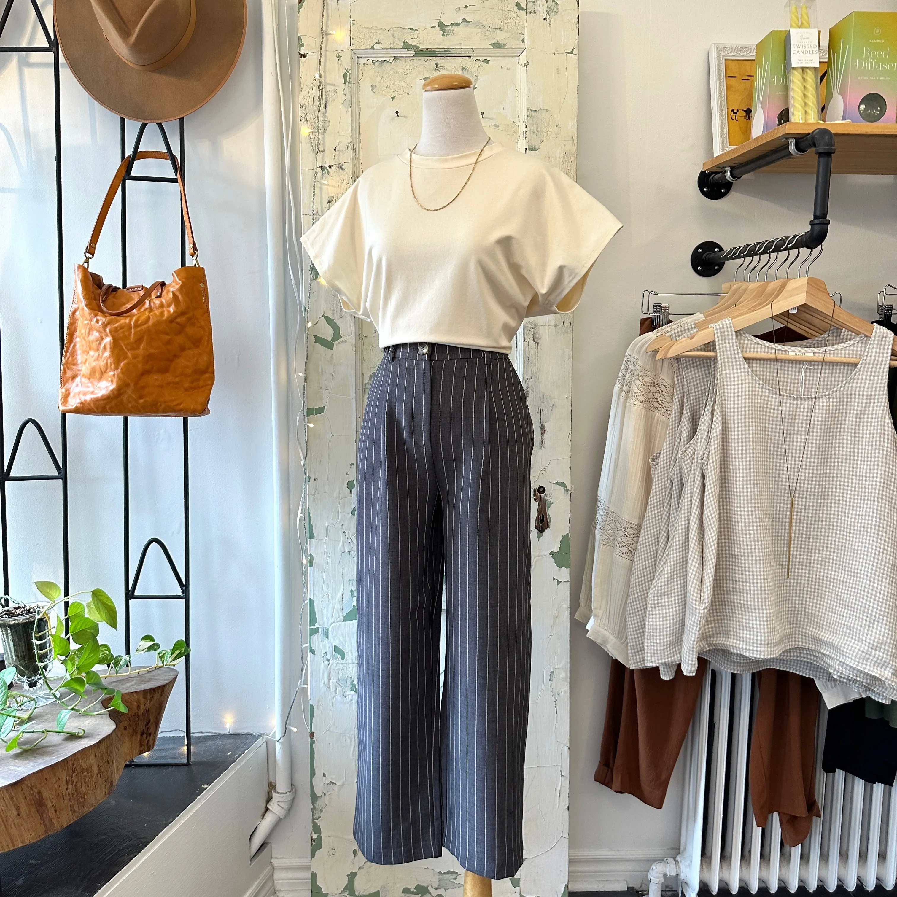 Indi & Cold // Jared Grey Striped Pants