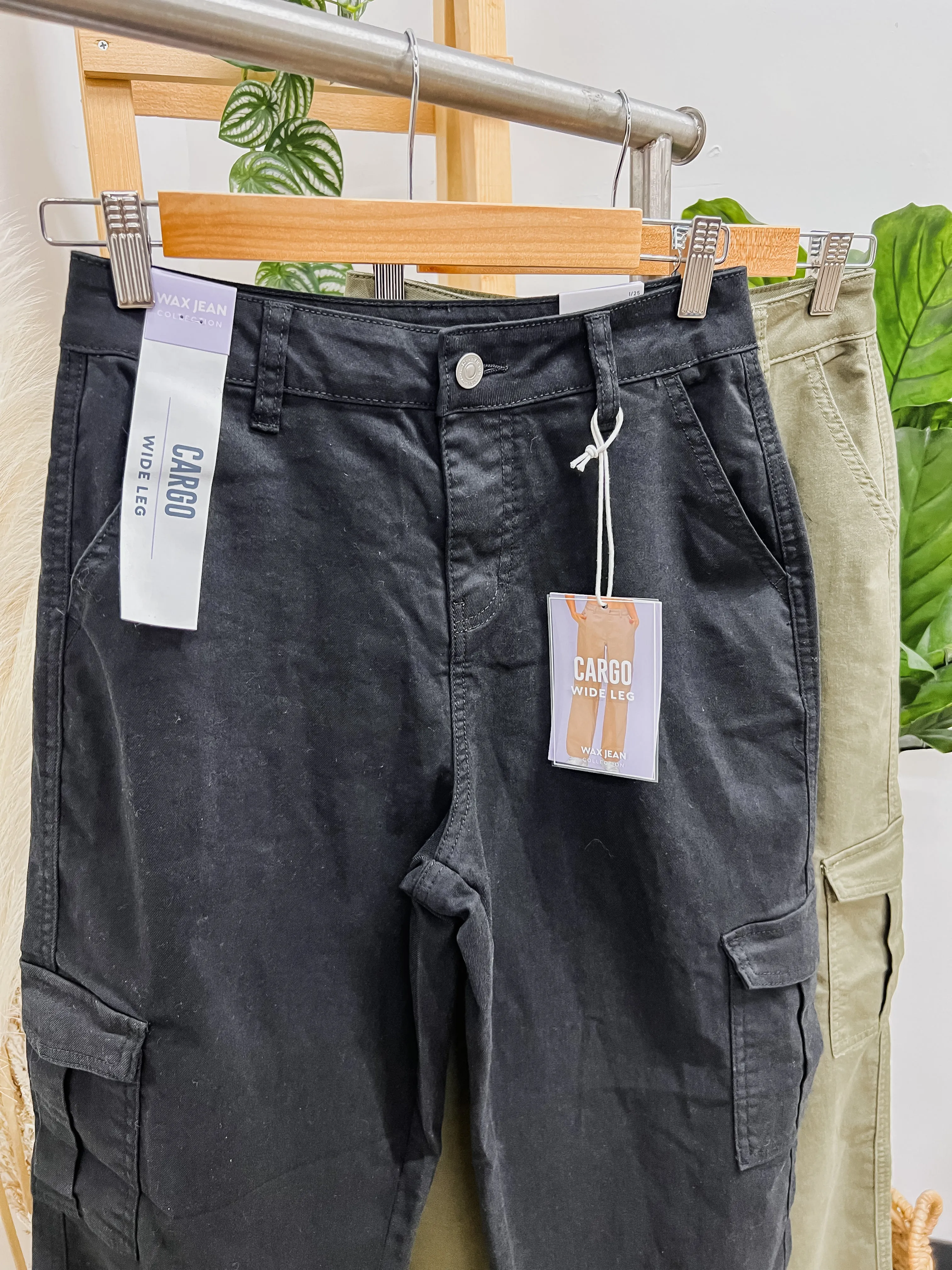 Kiana Cargo Wide Leg Stretch Pants