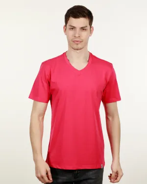 Luxury V Neck Tee - Pink