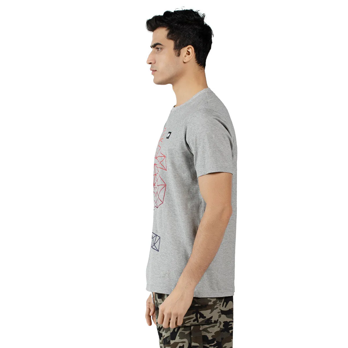 Men's Short Sleeve  Gradual Colour POP Digital Print T-Shirts
