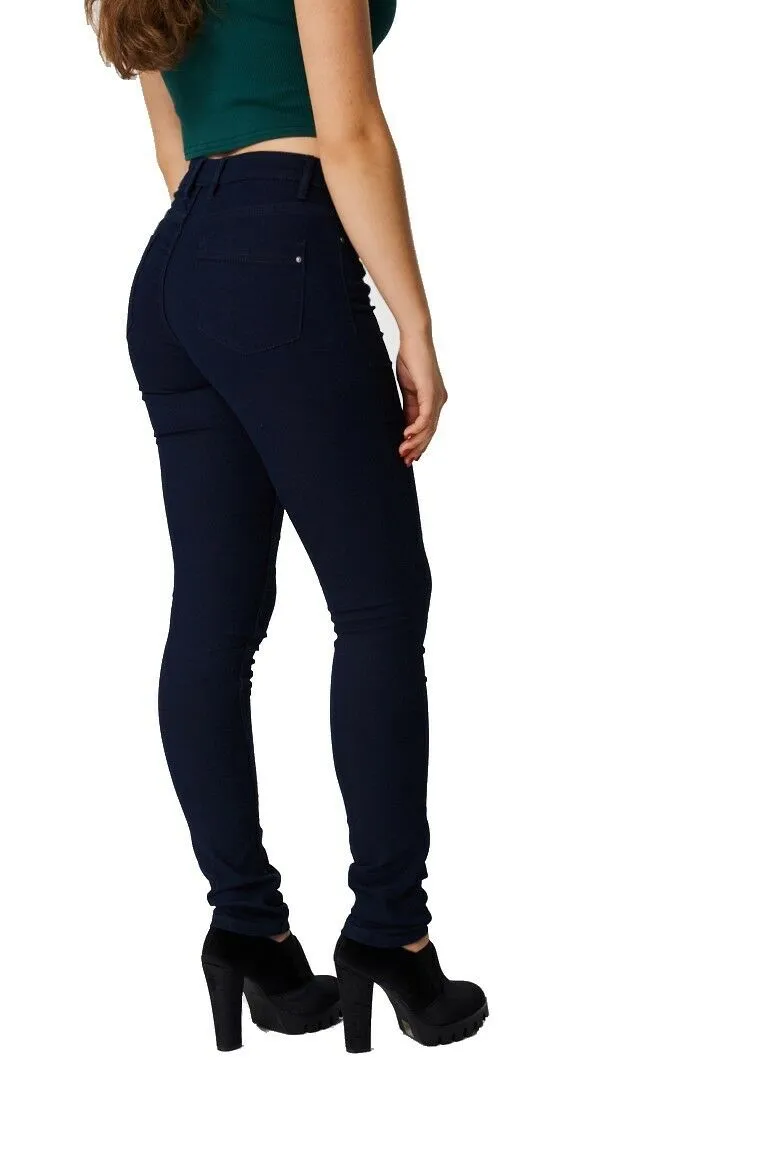 Navy Skinny Fit Mid Rise Denim Jeans