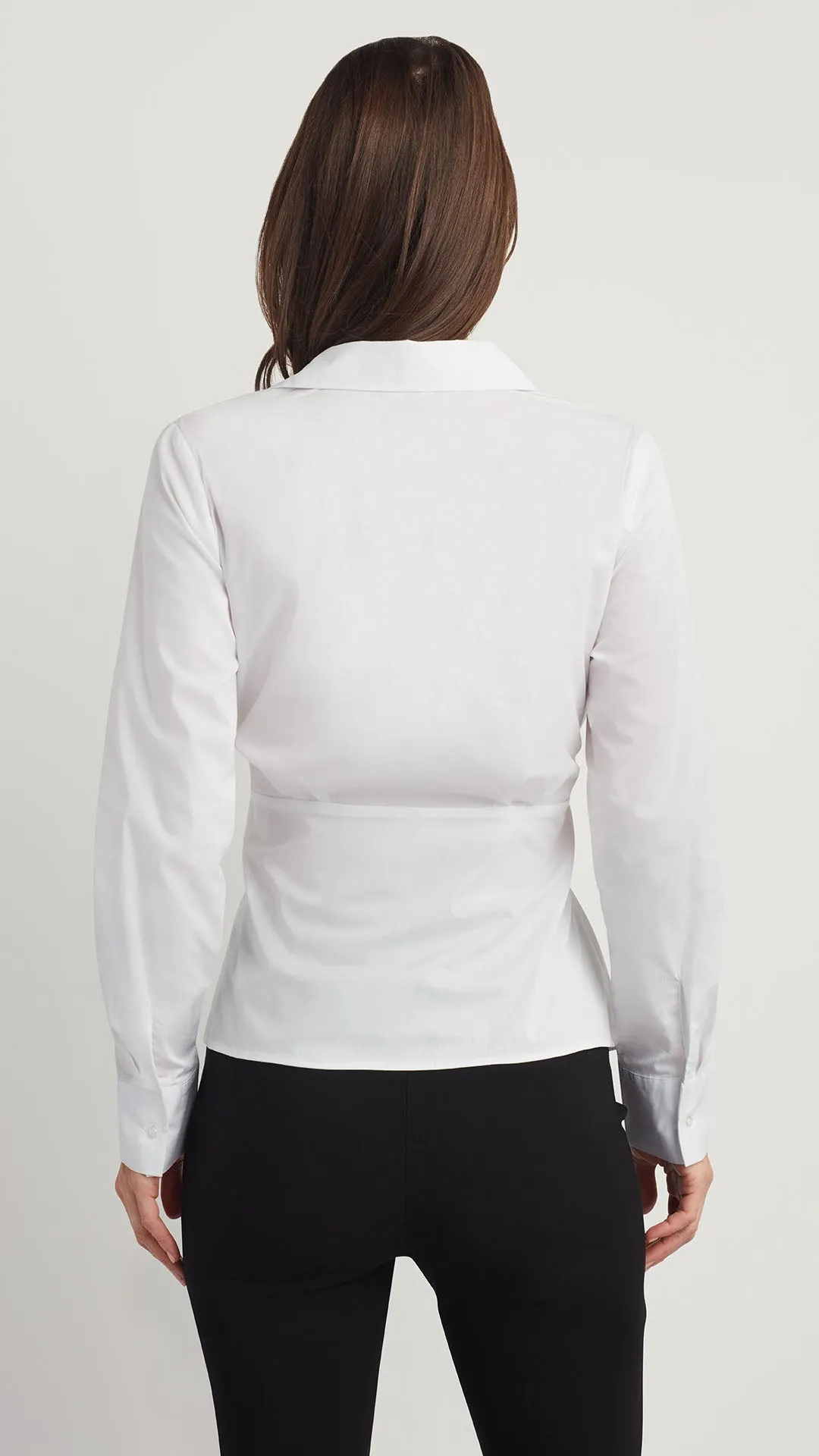 POPLIN TIE FRONT SHIRT