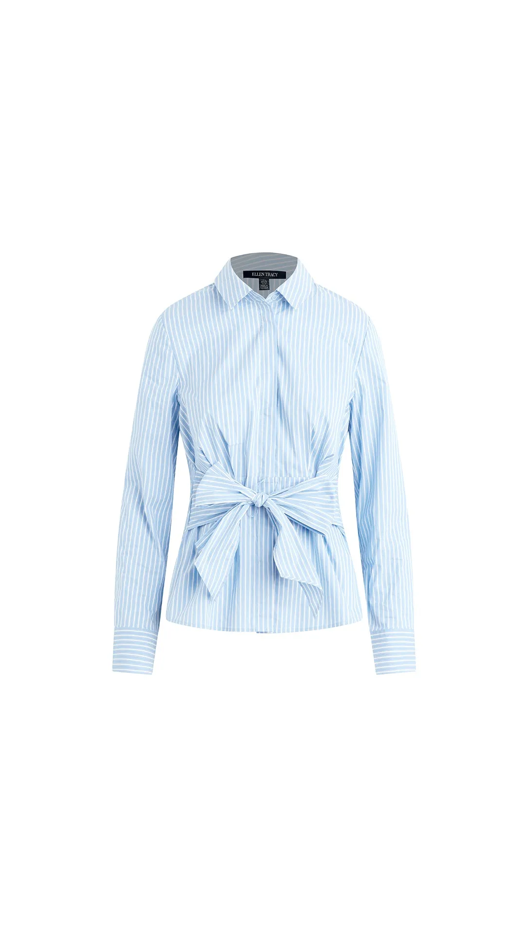 POPLIN TIE FRONT SHIRT