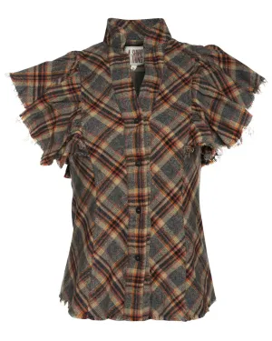 Pumpkin Plaid Charlotte Flannel