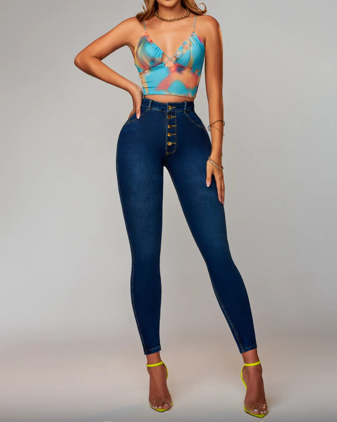 Push-Up-Jeans Glamour Glow