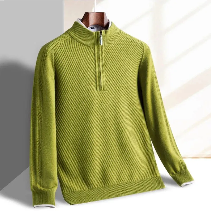 Refined Knit Half-Zip Sweater