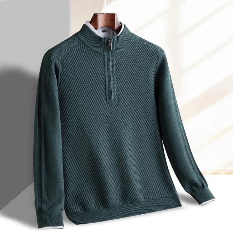 Refined Knit Half-Zip Sweater