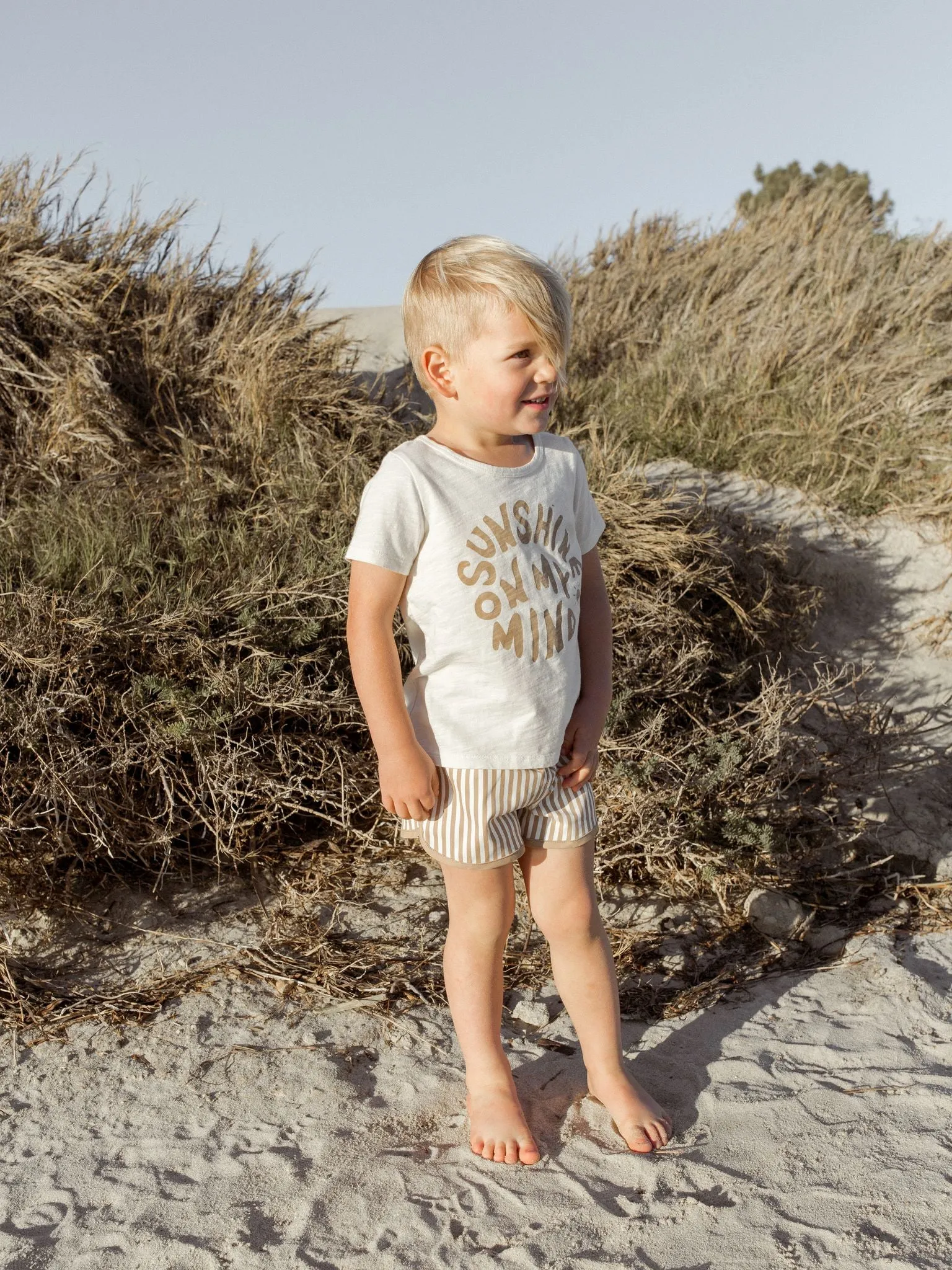 Rylee   Cru Sunshine on My Mind Basic Tee - Ivory