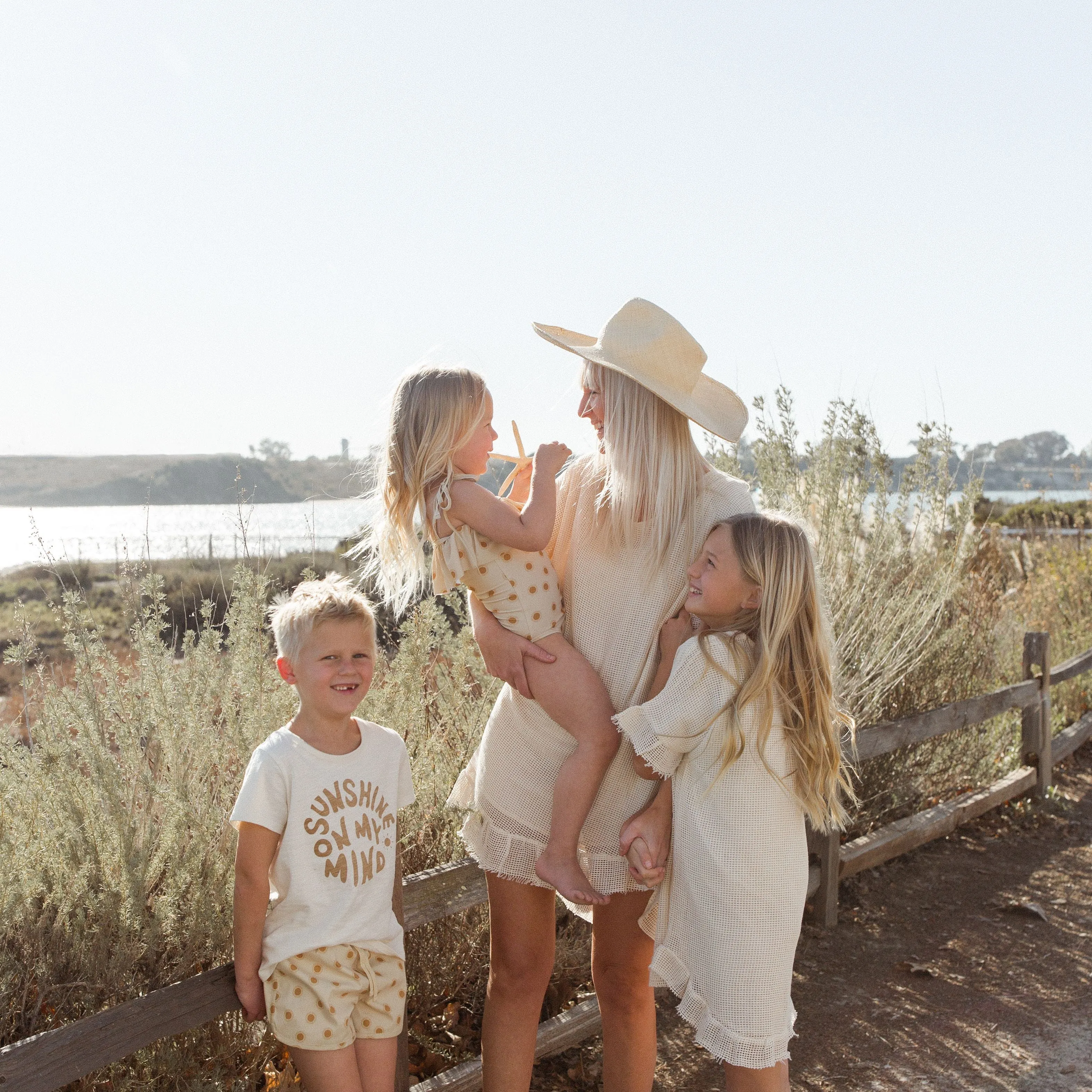Rylee   Cru Sunshine on My Mind Basic Tee - Ivory