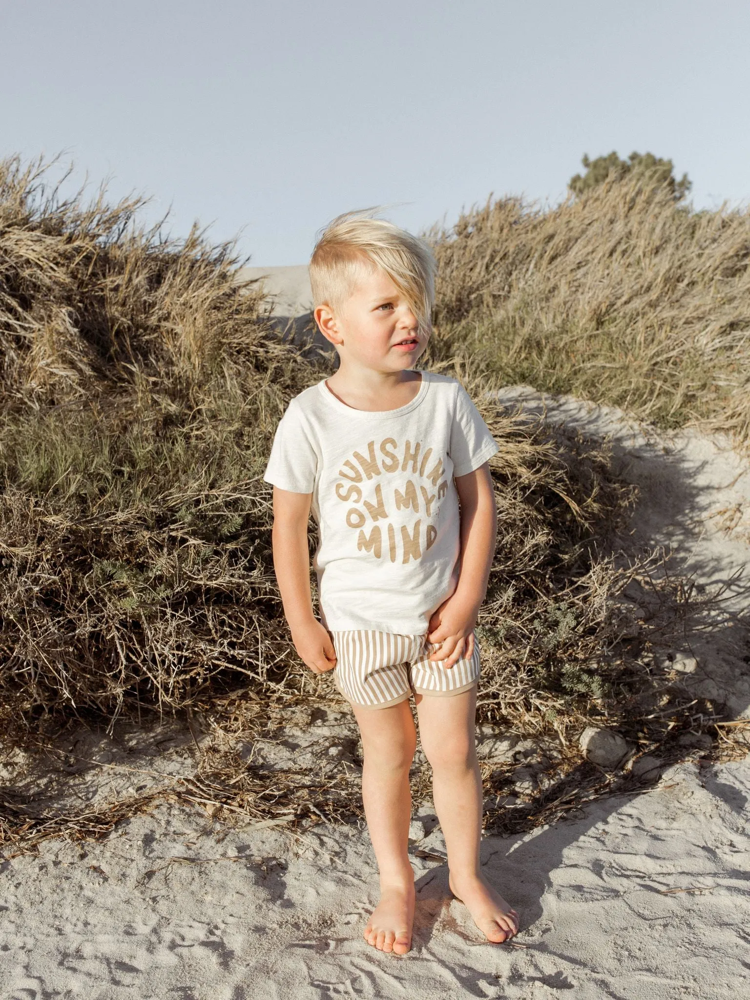 Rylee   Cru Sunshine on My Mind Basic Tee - Ivory