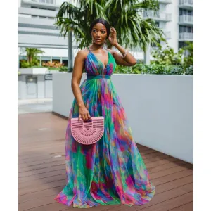 Safari Breeze Spaghetti Sundress