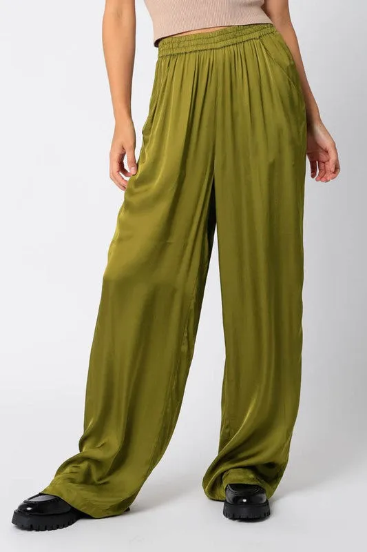 Satin Wide Pants