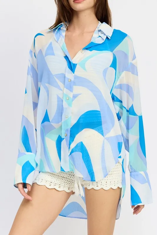 Serenity Wave High Low Shirt