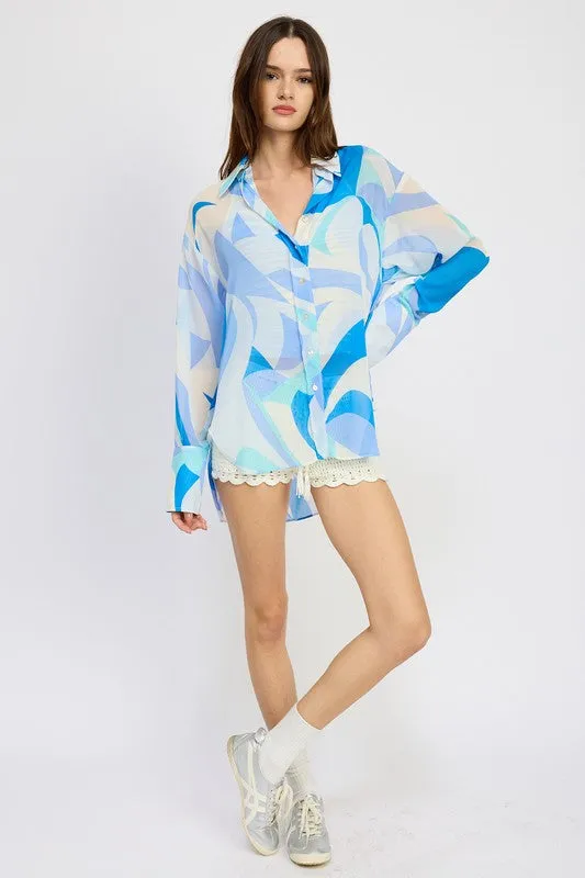 Serenity Wave High Low Shirt