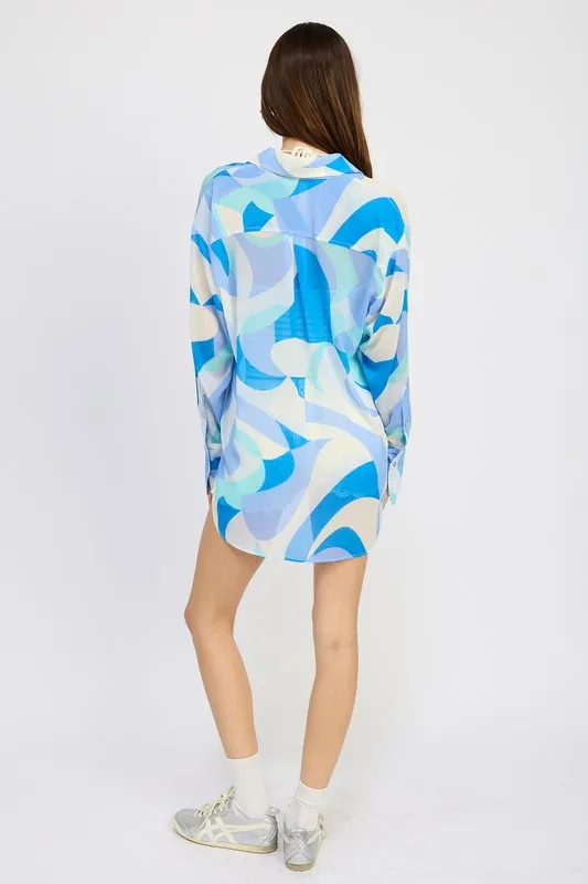 Serenity Wave High Low Shirt