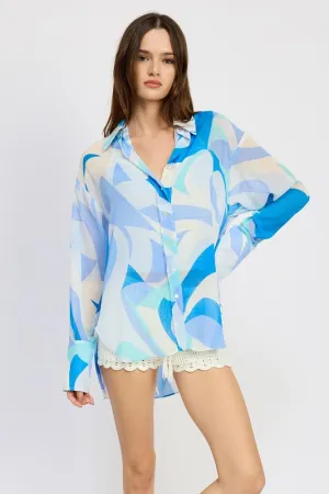 Serenity Wave High Low Shirt
