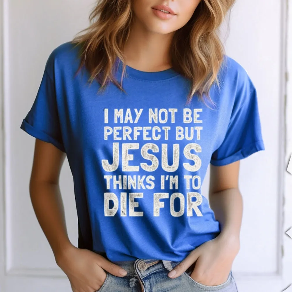 Women Jesus Letter Print Graphic T-shirt