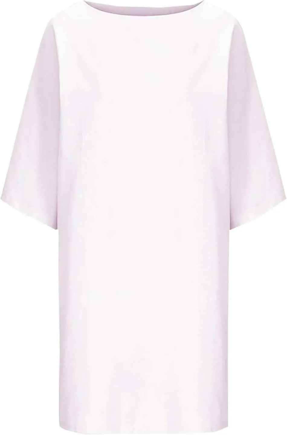 Women Summer Crew Neck Half Sleeve Midi Dress Casual Side Split Plus Size Wrinkle-Free Travel Vacation T Shirt Dress