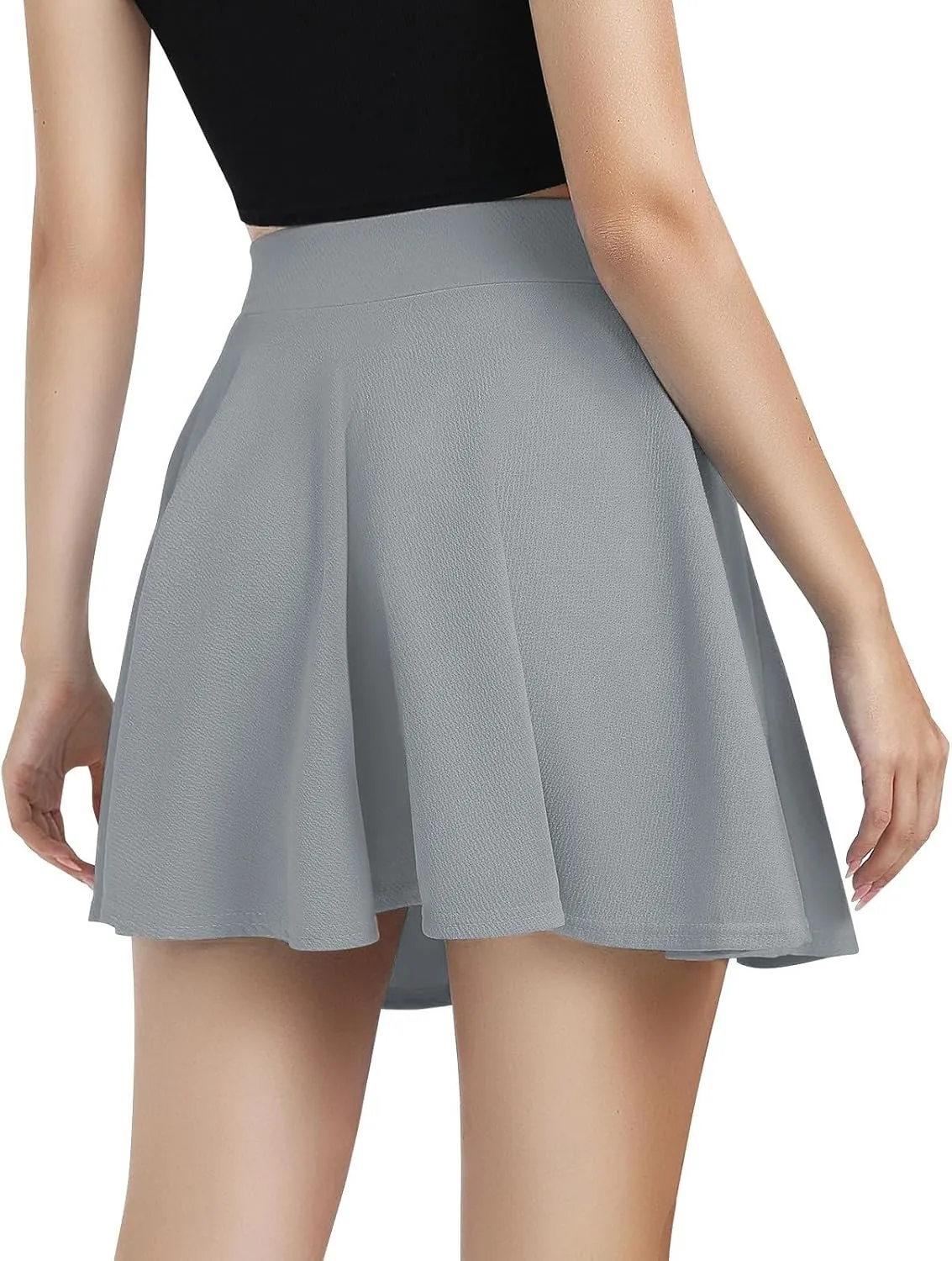 Women's Basic Versatile Stretchy Flared Casual Skirt Women's Dresses